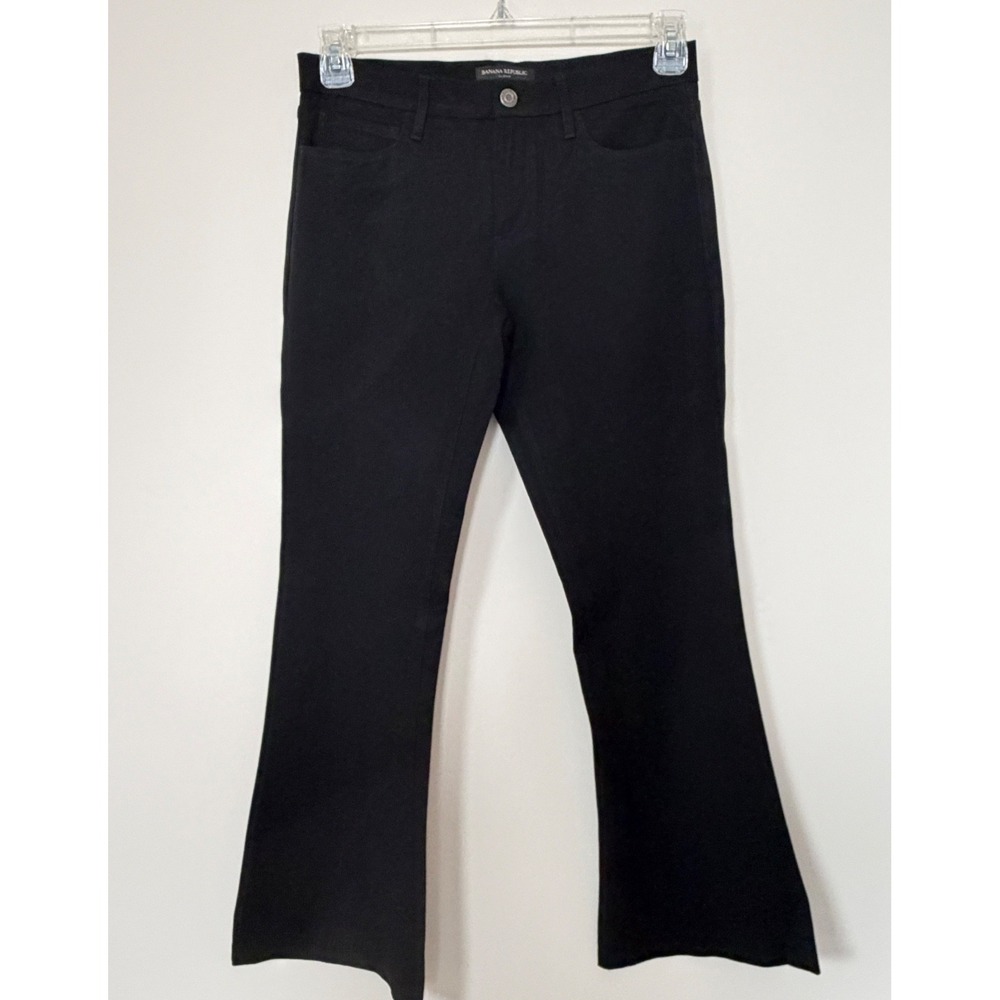 Banana Republic Pants Womens Size 6P Black Sloan Flare